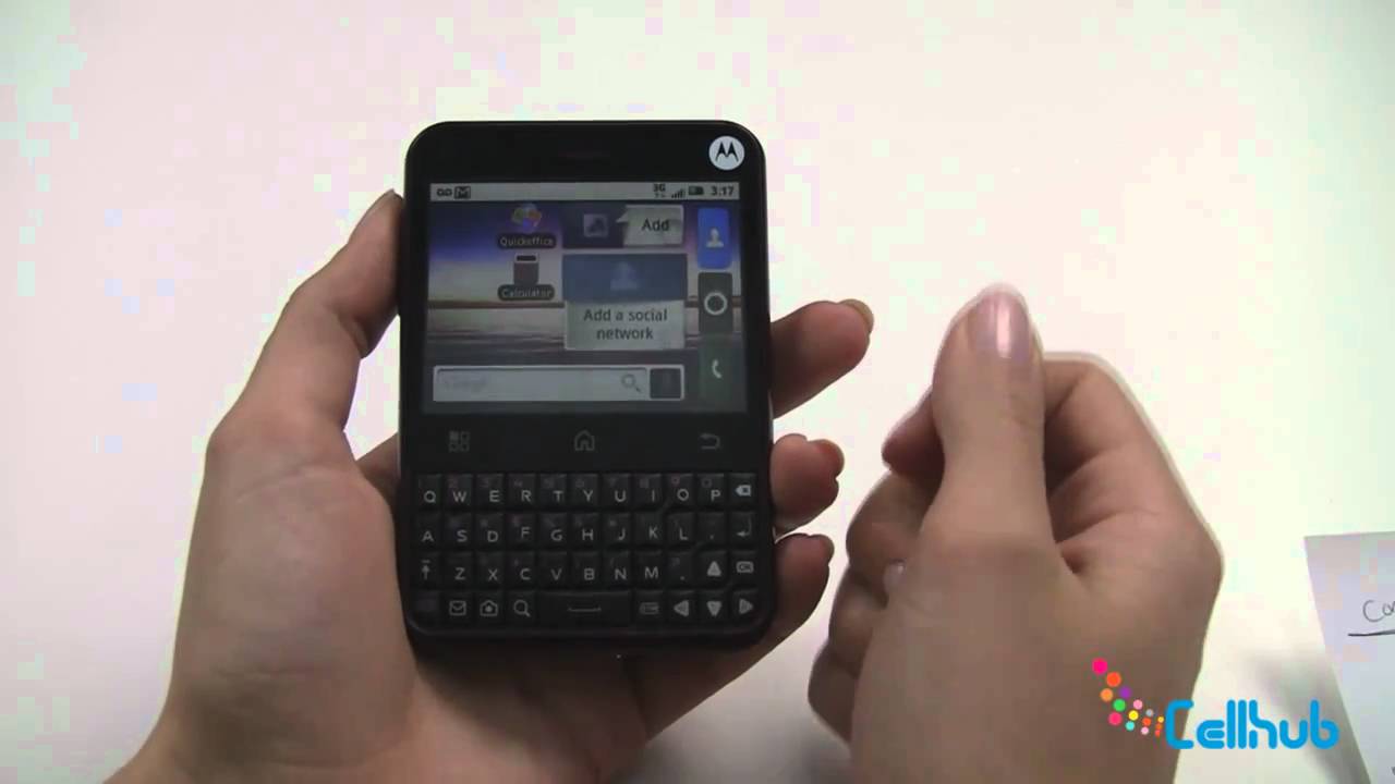 Motorola Charm Front Menu and Navigation