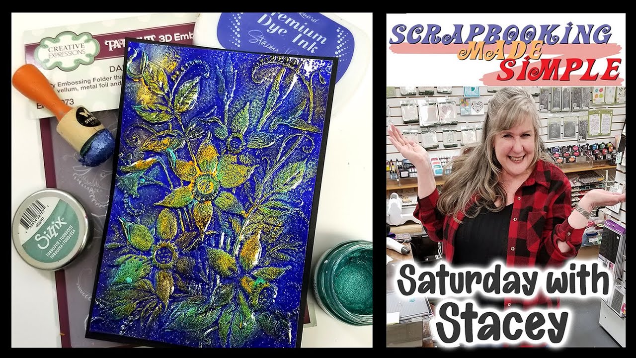 548 Creative Expressions 3D Embossing Folders make magic with Sizzix Luster Wax & Stacey Park Inks