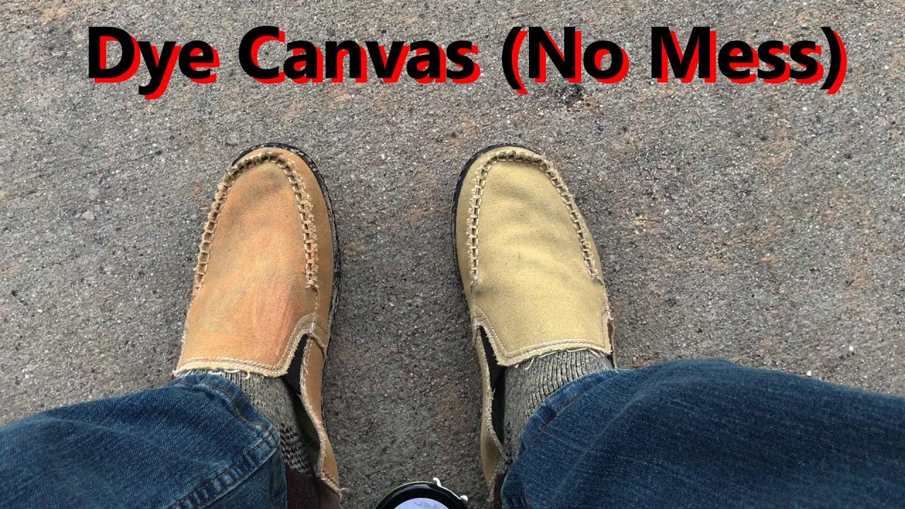 DYE CANVAS SHOES with Shoe Polish (Light to Dark) Permanent NO MESS