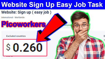 Website Sign Up Easy Job Task on Picoworkers in 2022