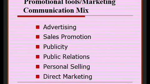 What are the five promotional tools?