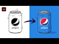 Adobe Illustrator Tutorial- Create a Soda Can Vector (HD)