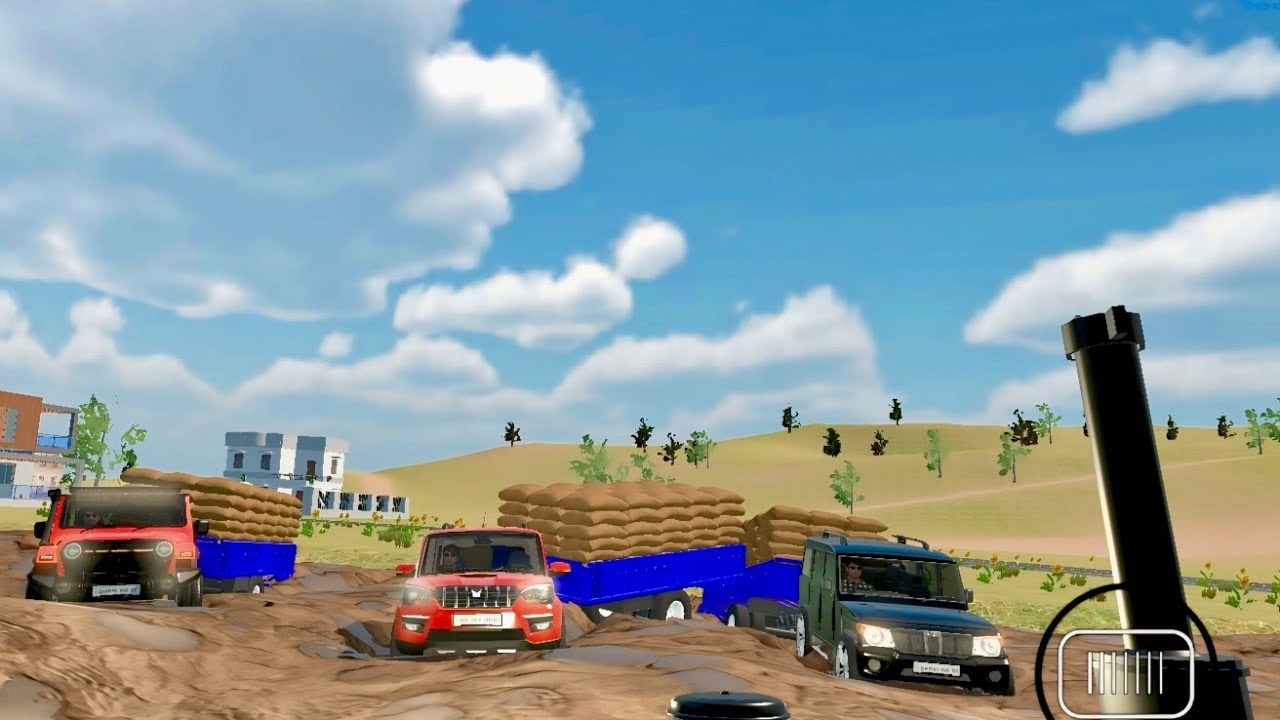 🎮😲SCORPIO,  THAR , BOLERO stuck in  Mud | 🚜TRACTOR rescue from MUD 🚜