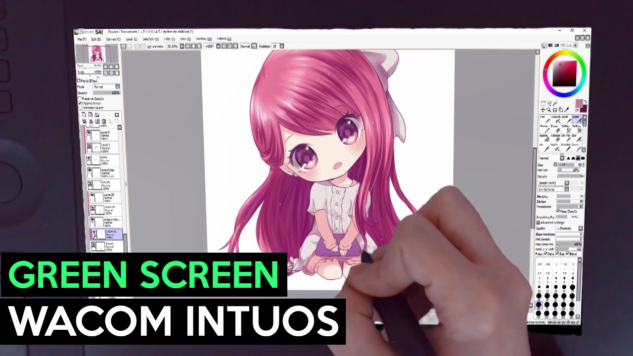 【PaintTool Sai】 Shelter Rin Chibi - Drawing Process