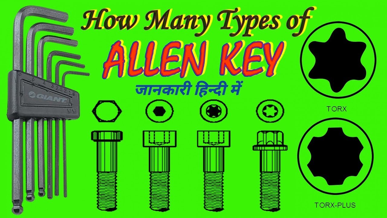 How Many Types Of Allen Key | Allen Key Wrench | Hex Key In Hindi Urdu -  Youtube