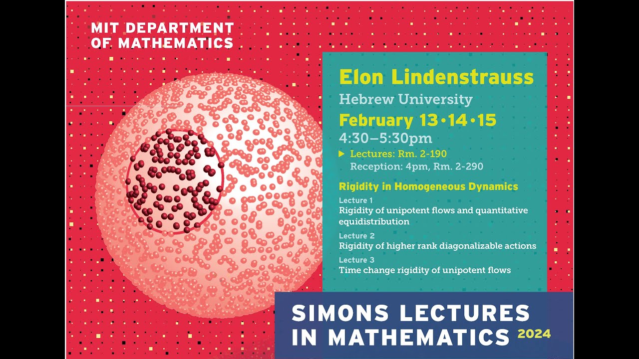 Elon Lindenstrauss - Time change rigidity of unipotent flows, Simons Lecture Day 3