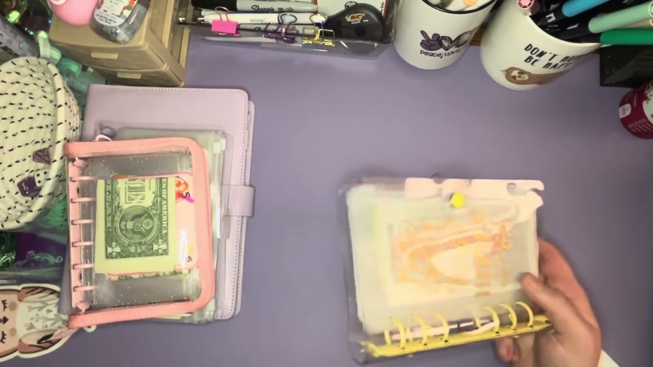 My savings binder set up