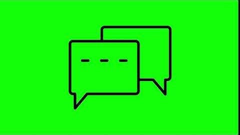 Animated Conversation Icon on Green Screen With Pop-up Sound