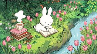 calm riverside, soft rain & cozy lo-fi for relaxing 🌷