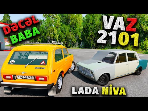 Dəcəl Baba, Qarda Vaz 2101-i Batırdı (lada niva) | BeamNG.Drive | Maşın Oyunları | #sahmarehmedov