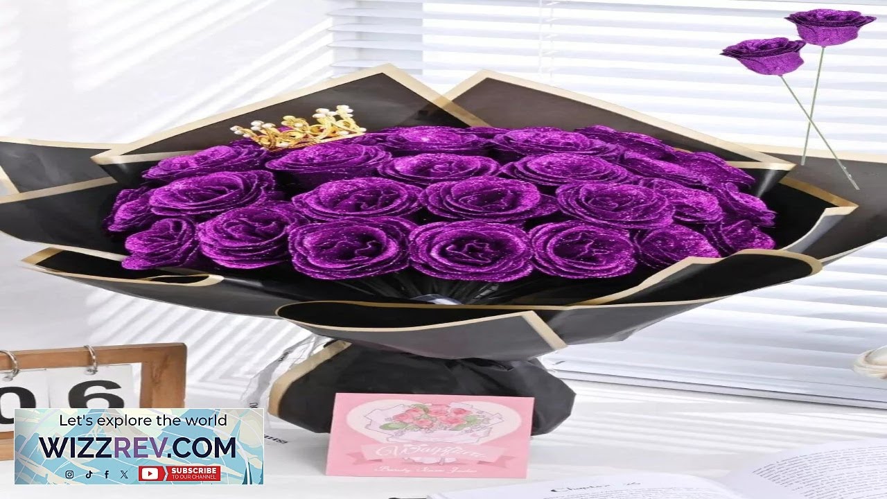 DIY Glitter Rose Bouquet Shiny Fake Roses Love Gifts for Valentine's Day