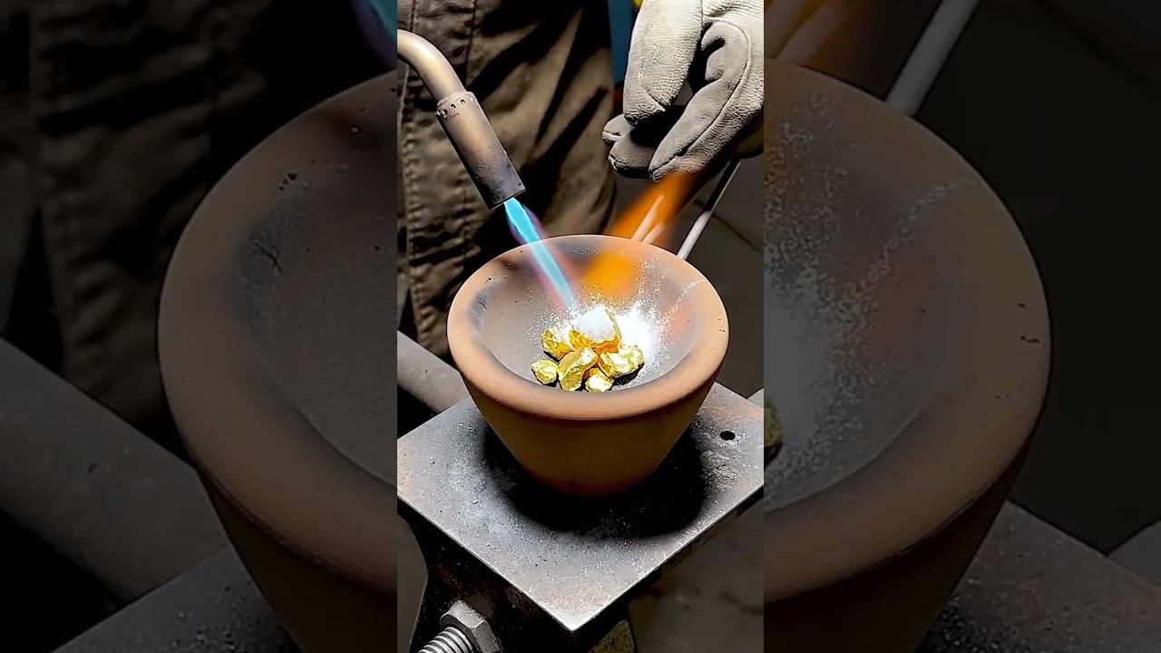 From Raw Rock to Pure Gold Bar in Minutes! 😱🔥 