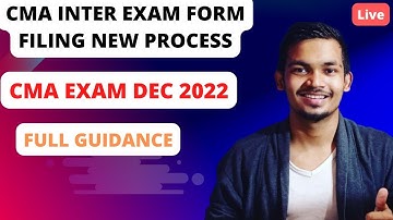 How To fill-up cma inter exam form || cma exam December 2022 & june 2023