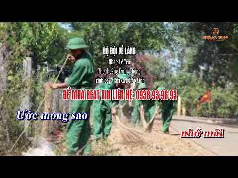 Video [KARAOKE] BỘ ĐỘI VỀ LÀNG TAM CA NỮ ÁO LÍNH BEAT CHUẨN - youtube