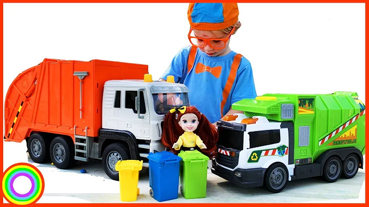Garbage Truck Videos for Children with BLiPPi dressed toddler min min playtime