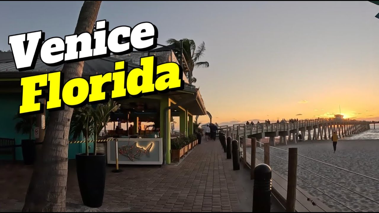 Sunset View Pier, Sharky's, Holiday Lights l Venice, Florida l Happy New Year's Eve 
