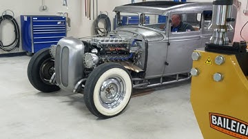 Rat rod 1930 Ford Model A with a BMW V12