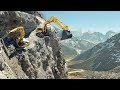 Extreme Dangerous Excavator Heavy Equipment Operator Skills - Fastest Climbing Excavator Driving