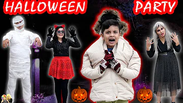 HALLOWEEN PARTY with family | Makeup and party ideas | Family Comedy | Aayu and Pihu Show