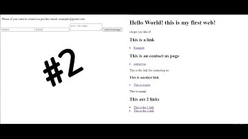Coding a website in Visual Stuido Code. #2 Coding a Contact us page!