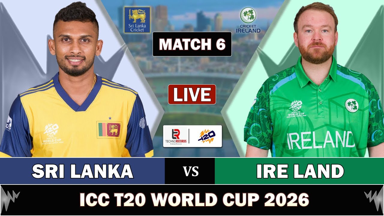 LIVE SRI LANKA vs IRELAND T20 WORLD CUP 2026 MATCH 6 | SL vs IRE LIVE MATCH COMMENTARY IRE 5 OVERS