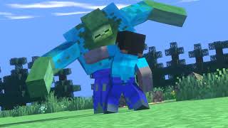 Herobrine vs Mutant zombie: Minecraft Animation (part 1)