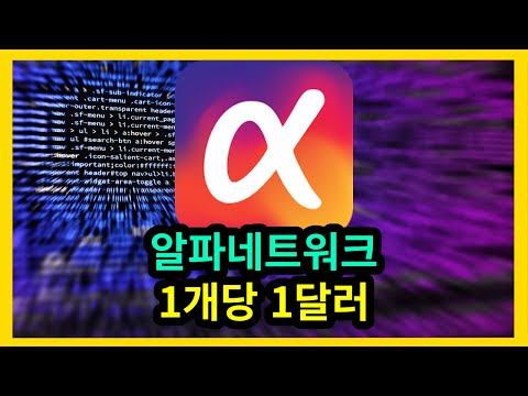   알파네트워크 1개당 1달러