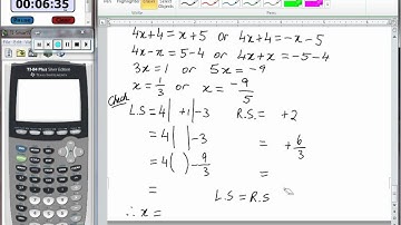 Lesson:  Solving Linear and Absolute-Value Equations - PART 2
