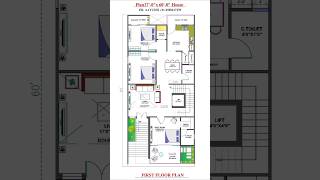 Denah Rumah 27' kali 60' | ghar ka Naksha| Desain Rumah 1620 kaki persegi| #naksha #realestate #housedesign Denah Rumah 27' kali 60' | ghar ka Naksha| Desain Rumah 1620 kaki persegi| #naksha #realestate #housedesign