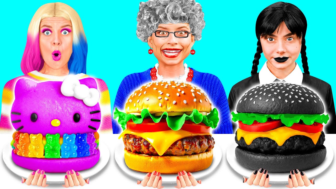 Кулинарный Челлендж: Уэнсдей Против Бабушки | Удивительные Кухонные Трюки от AZaZa Challenge