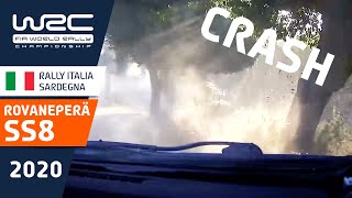 WRC - Rally Italia Sardegna 2020: CRASH Rovanperä in SS8