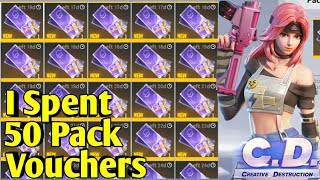 I spent 50 Pack Vouchers Creative Destruction
