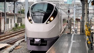 E657系カツK15編成が特急ときわ57号勝田行きとして東京駅8番線に到着停車するシーン(57M)2023.8.15.10:21〜ジョイント音最高!〜
