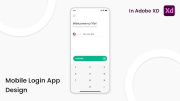 Mobile Login Screen Design in Adobe XD | Mobile Design | Tutorial Video of Adobe XD