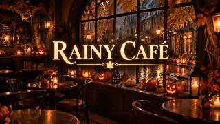 Halloween Night at the Cozy Café ☕🎃 Rainy Autumn Ambience screenshot 1