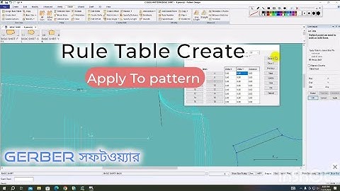 How to rule table create, how to add size on the pattern Gerber software