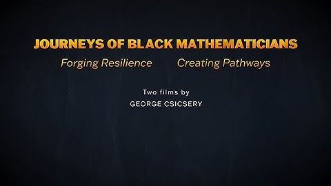 Journeys of Black Mathematicians