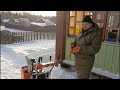 Снегоуборщик и Гришка в действии