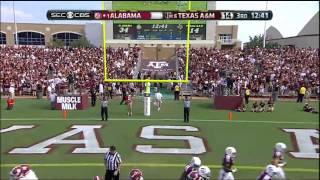 Alabama Vs. Texas A&M 2013:  Vinnie Sunseri interception and TD return!