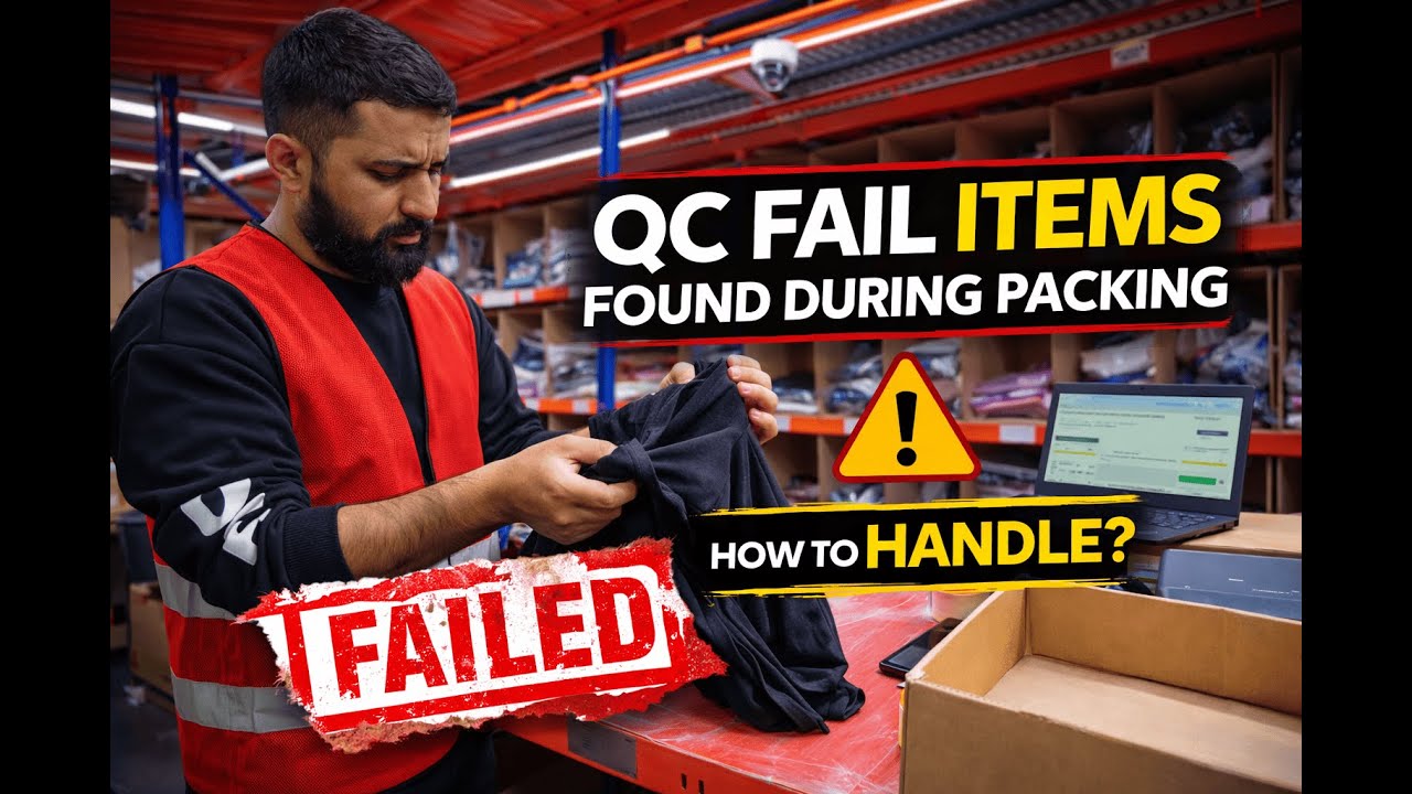 QC Fail Item Handling During Packing | Damaged Item Replacement | Warehouse WMS Packing Process