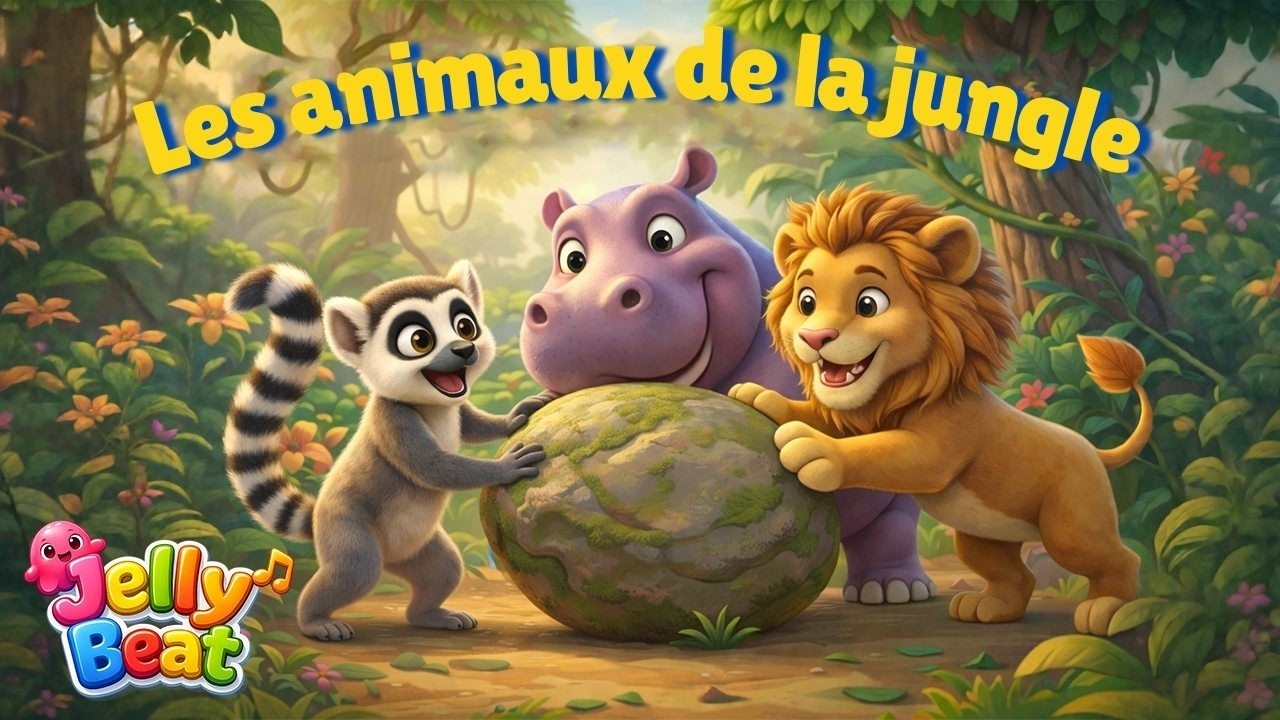 Mes Premiers Petits Animaux – J’apprends les Animaux de la Jungle | JellyBeat Français 🦁