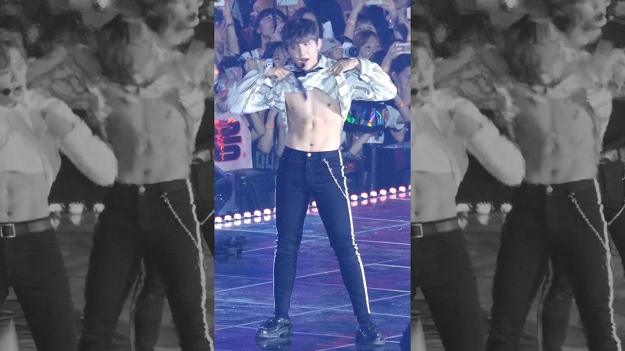 180801 워너원 Wanna One 박우진 Woojin 복근 abs 세로직캠 fancam : 활활 Burn It Up :  : 고척스카이돔