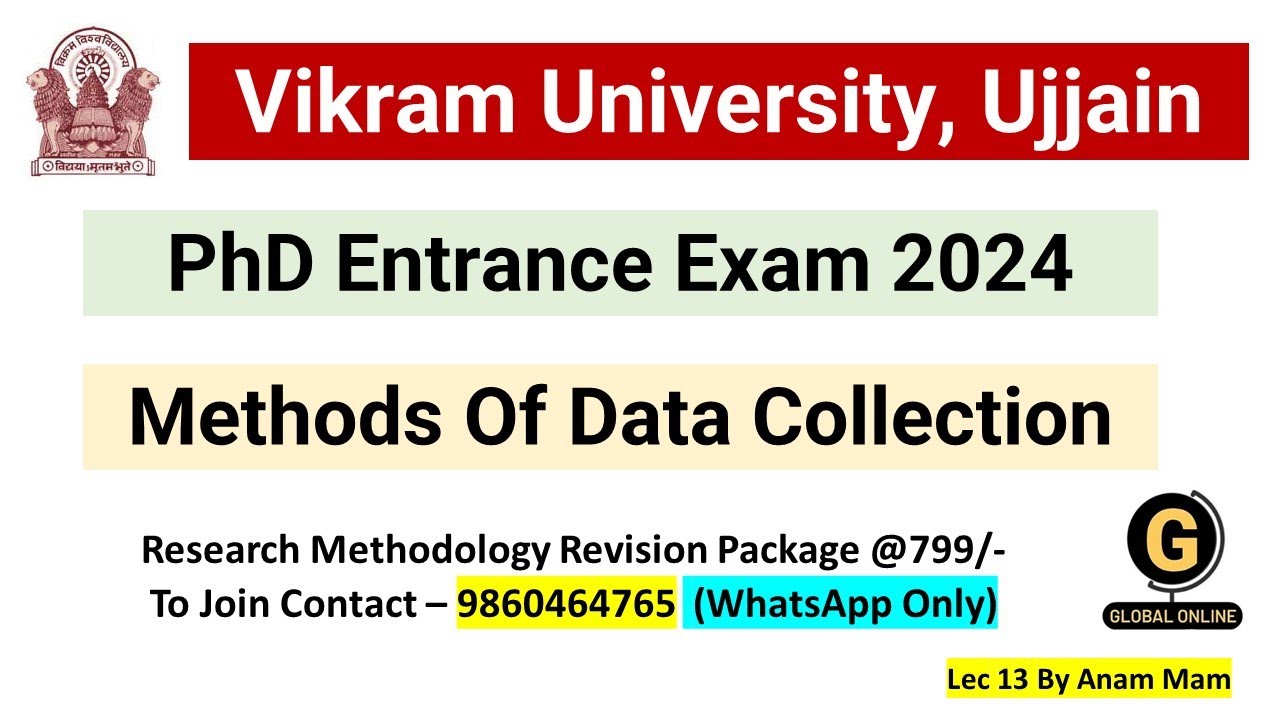 Methods Of Data Collection | Research Methodology | Vikram University ...