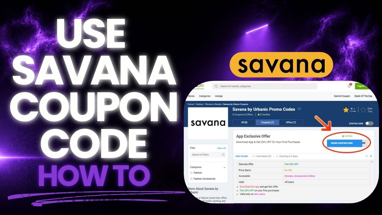 How to Use Savana Coupon Code: A Quick and Simple Guide! - YouTube