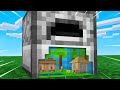 I Built TINY HOUSES Inside a FURNACE In Minecraft!