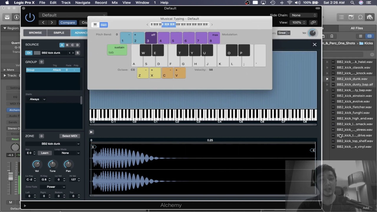 Organize and Use Your Drum Samples in Logic Pro X With Alchemy YouTube