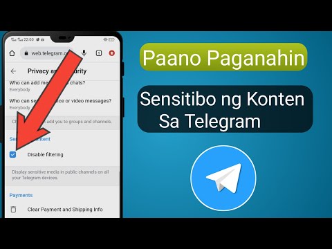 Paano Paganahin ang Sensitibong Content Sa Telegram 2022. Telegram Sensitive Content Setting.