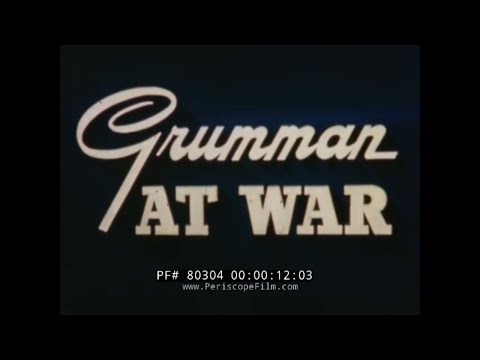 GRUMMAN F6F 헬캣 전투기 항공기 생산 라인 1944 프로모션 필름 80304