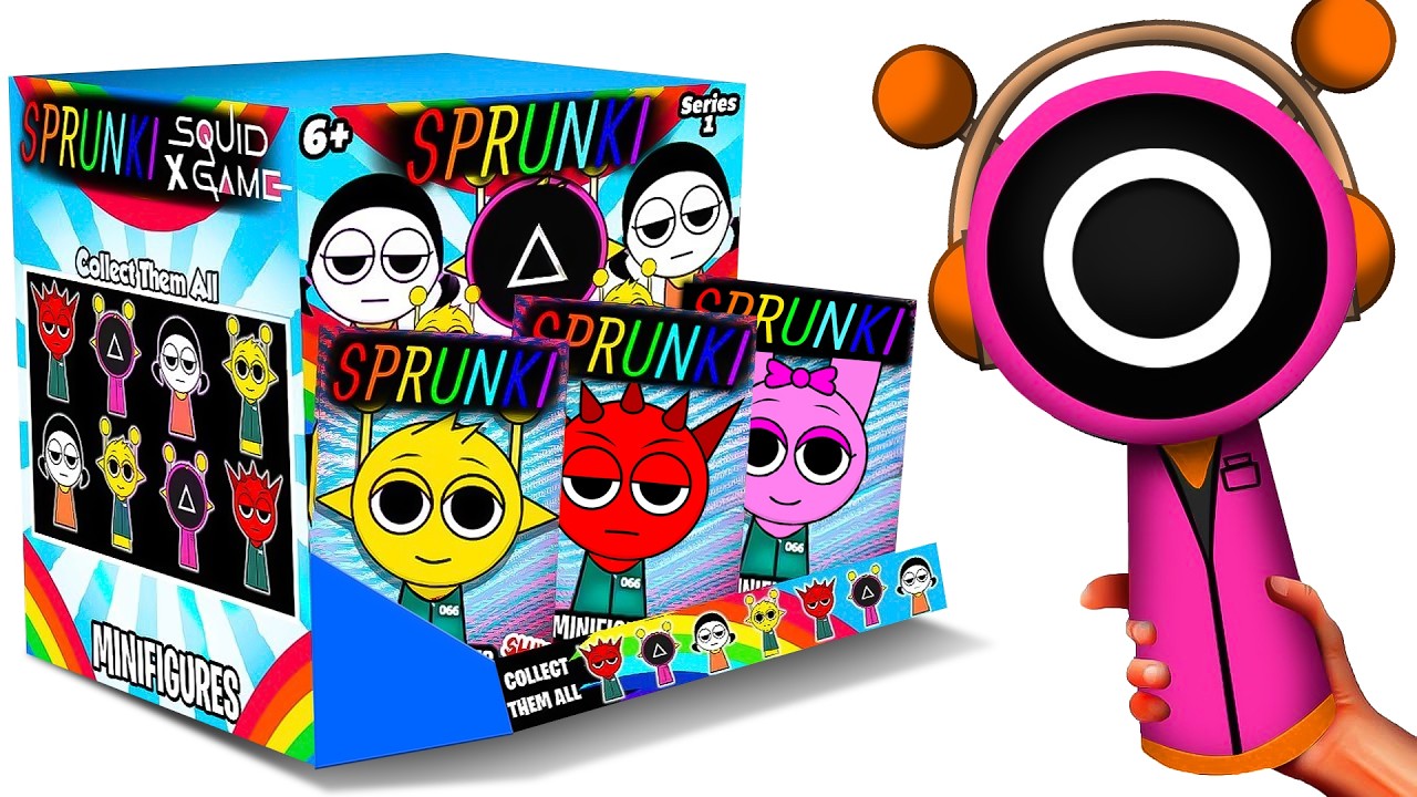 The COOLEST Sprunki SQUID GAME MYSTERY BOX! NEW RED LIGHT GREEN LIGHT SPRUNKI Minifigures