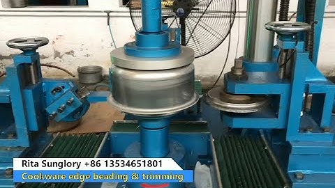 Aluminum cookware edge beading & trimming machine#beadingmachine#trimmingmachine#cookware